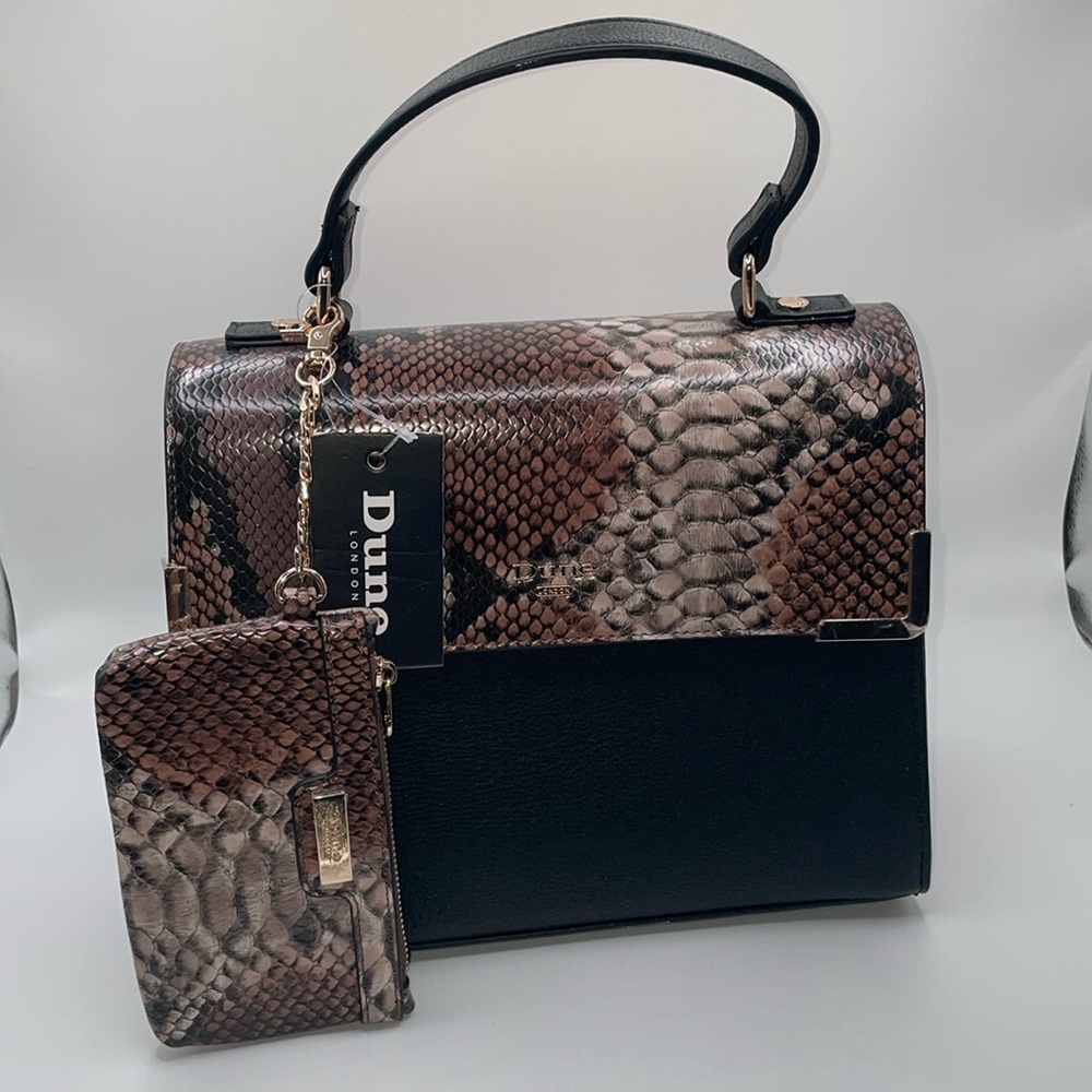 Dune London black and brown Snakeskin Cross Body/Shoulder Bag